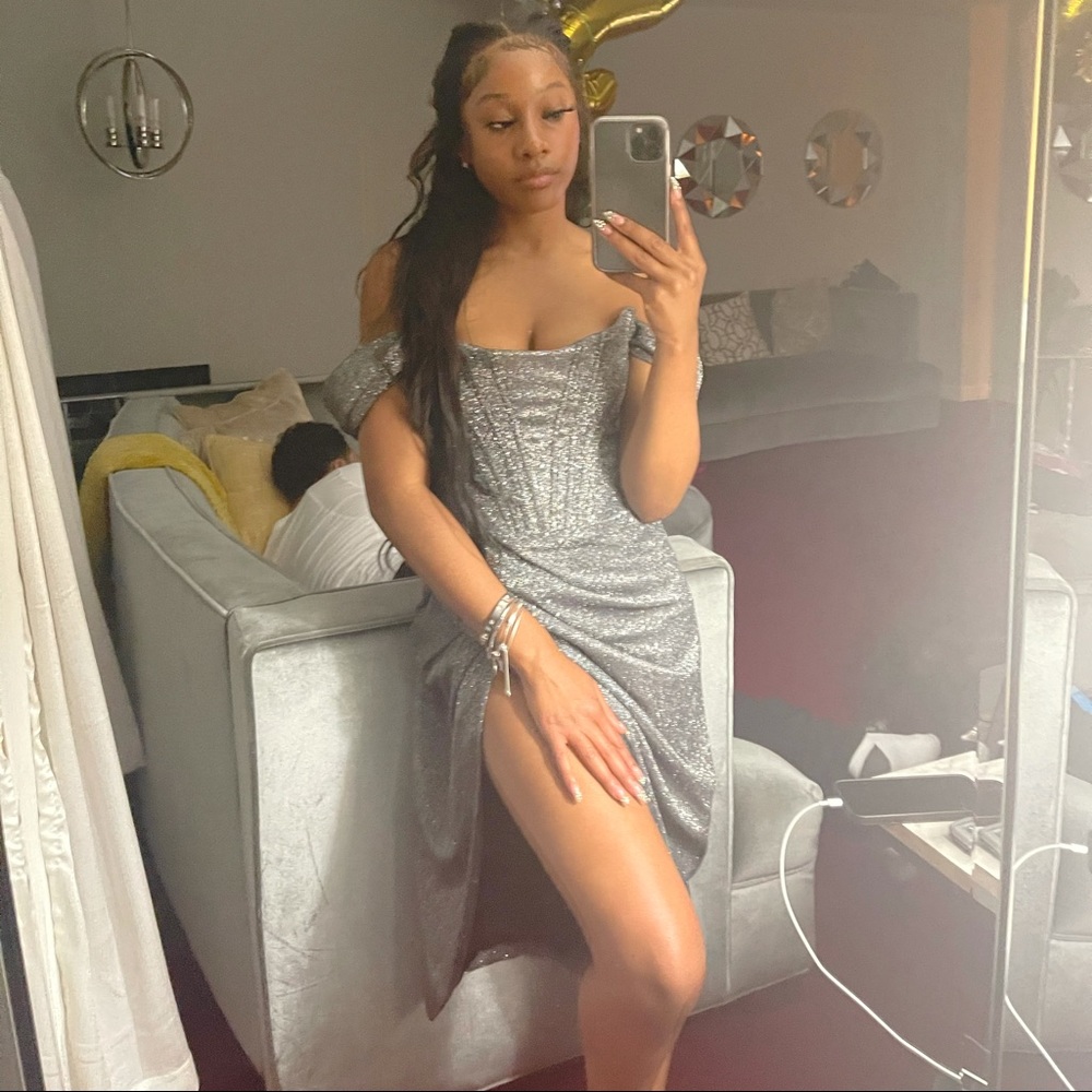 Off the shoulder corset dress